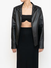 Load image into Gallery viewer, Vintage x FAIRWEATHER Black Leather Cropped Jacket (XS-M)