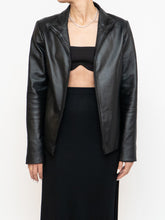 Load image into Gallery viewer, Vintage x FAIRWEATHER Black Leather Cropped Jacket (XS-M)