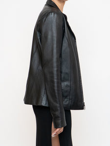 Vintage x FAIRWEATHER Black Leather Cropped Jacket (XS-M)