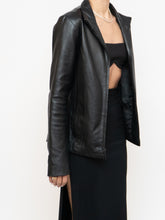 Load image into Gallery viewer, Vintage x FAIRWEATHER Black Leather Cropped Jacket (XS-M)