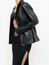 Load image into Gallery viewer, Vintage x FAIRWEATHER Black Leather Cropped Jacket (XS-M)