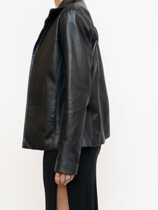 Vintage x FAIRWEATHER Black Leather Cropped Jacket (XS-M)