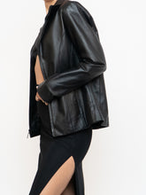 Load image into Gallery viewer, Vintage x FAIRWEATHER Black Leather Cropped Jacket (XS-M)