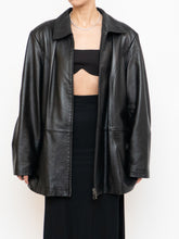 Load image into Gallery viewer, Vintage x Black Butter Leather Red Satin-lined Jacket (S-XL)