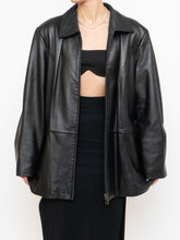 Load image into Gallery viewer, Vintage x Black Butter Leather Red Satin-lined Jacket (S-XL)