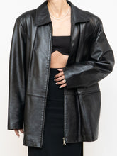 Load image into Gallery viewer, Vintage x Black Butter Leather Red Satin-lined Jacket (S-XL)