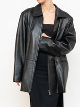 Load image into Gallery viewer, Vintage x Black Butter Leather Red Satin-lined Jacket (S-XL)
