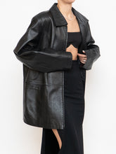 Load image into Gallery viewer, Vintage x Black Butter Leather Red Satin-lined Jacket (S-XL)