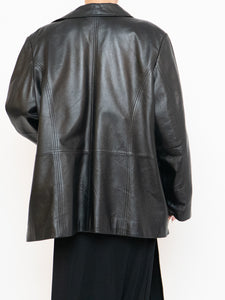 Vintage x Black Butter Leather Red Satin-lined Jacket (S-XL)