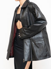 Load image into Gallery viewer, Vintage x Black Butter Leather Red Satin-lined Jacket (S-XL)