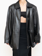 Load image into Gallery viewer, Vintage x Black Butter Leather Red Satin-lined Jacket (S-XL)