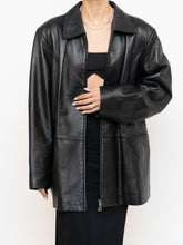Load image into Gallery viewer, Vintage x Black Butter Leather Red Satin-lined Jacket (S-XL)