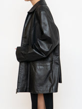 Load image into Gallery viewer, Vintage x Black Butter Leather Red Satin-lined Jacket (S-XL)