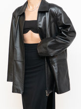 Load image into Gallery viewer, Vintage x Black Butter Leather Red Satin-lined Jacket (S-XL)