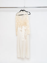 Load image into Gallery viewer, Cream Lace and Satin Slip and Robe Set (