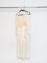 Load image into Gallery viewer, Cream Lace and Satin Slip and Robe Set (