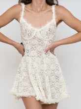 Load image into Gallery viewer, Vintage x Cream Lace Dress (S, M, C Cup)