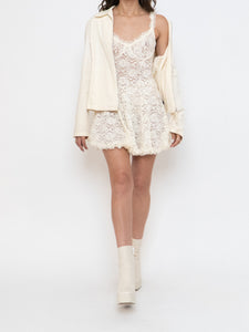 Vintage x Cream Lace Dress (S, M, C Cup)