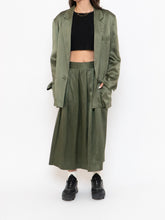Load image into Gallery viewer, Vintage x Olive Green Pure Silk Set (L, XL)