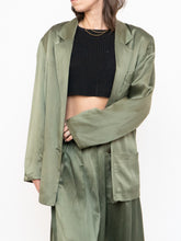 Load image into Gallery viewer, Vintage x Olive Green Pure Silk Set (L, XL)