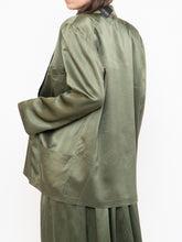 Load image into Gallery viewer, Vintage x Olive Green Pure Silk Set (L, XL)