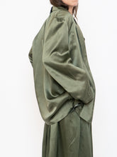 Load image into Gallery viewer, Vintage x Olive Green Pure Silk Set (L, XL)
