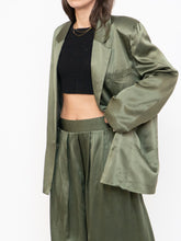 Load image into Gallery viewer, Vintage x Olive Green Pure Silk Set (L, XL)