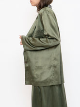 Load image into Gallery viewer, Vintage x Olive Green Pure Silk Set (L, XL)