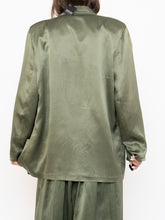 Load image into Gallery viewer, Vintage x Olive Green Pure Silk Set (L, XL)