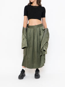 Vintage x Olive Green Pure Silk Set (L, XL)