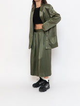 Load image into Gallery viewer, Vintage x Olive Green Pure Silk Set (L, XL)