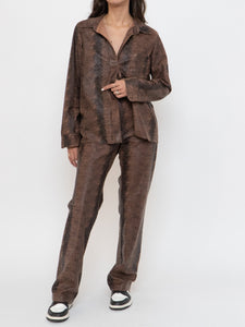 Vintage x Made in Canada x Brown Snakeskin Soft Set (M, L)