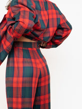 Load image into Gallery viewer, Vintage x Made in Canada x Red &amp; Green Plaid Blazer Set (M)