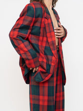 Load image into Gallery viewer, Vintage x Made in Canada x Red &amp; Green Plaid Blazer Set (M)