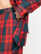 Load image into Gallery viewer, Vintage x Made in Canada x Red &amp; Green Plaid Blazer Set (M)