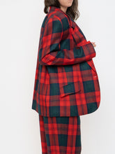 Load image into Gallery viewer, Vintage x Made in Canada x Red &amp; Green Plaid Blazer Set (M)