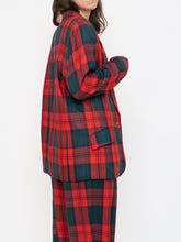 Load image into Gallery viewer, Vintage x Made in Canada x Red &amp; Green Plaid Blazer Set (M)