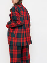 Load image into Gallery viewer, Vintage x Made in Canada x Red &amp; Green Plaid Blazer Set (M)