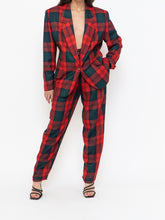Load image into Gallery viewer, Vintage x Made in Canada x Red &amp; Green Plaid Blazer Set (M)