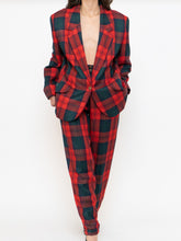 Load image into Gallery viewer, Vintage x Made in Canada x Red &amp; Green Plaid Blazer Set (M)