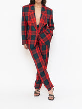 Load image into Gallery viewer, Vintage x Made in Canada x Red &amp; Green Plaid Blazer Set (M)