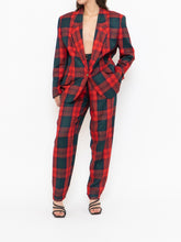 Load image into Gallery viewer, Vintage x Made in Canada x Red &amp; Green Plaid Blazer Set (M)
