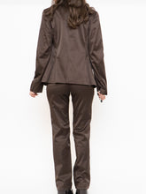 Load image into Gallery viewer, Vintage x Brown Satin Pin-stripe Blazer Set (S)