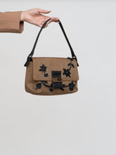 Load image into Gallery viewer, Vintage x GUESS Caramel Faux-Suede Beaded Floral Purse