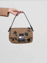 Load image into Gallery viewer, Vintage x GUESS Caramel Faux-Suede Beaded Floral Purse