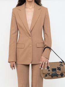 Vintage x Made in France x Camel Wool Blazer Set (XS, S)