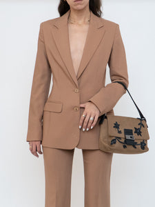 Vintage x Made in France x Camel Wool Blazer Set (XS, S)