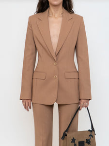 Vintage x Made in France x Camel Wool Blazer Set (XS, S)