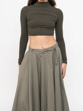 Load image into Gallery viewer, LULULEMON x Butter Soft Olive Green Cropped Mockneck (XS, S)