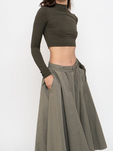 LULULEMON x Butter Soft Olive Green Cropped Mockneck (XS, S)